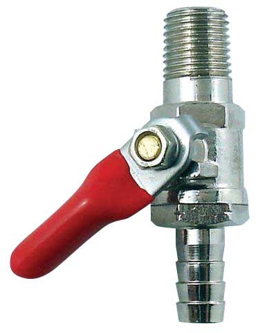 Ball Shutoff With 3/8" Barb - No Check Valve