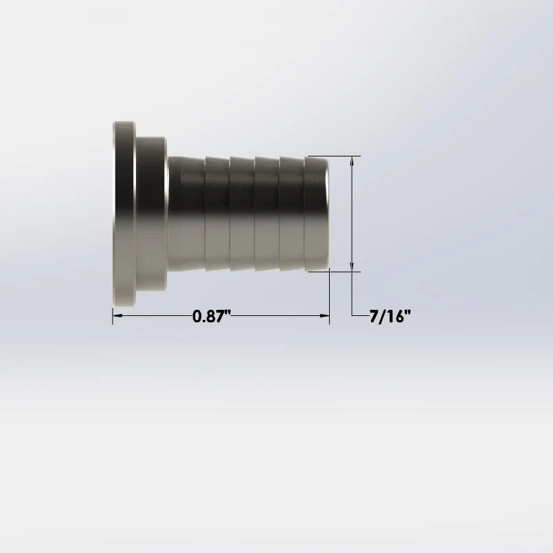 7/16″ Barbed Beer Stem – Nickel Plated Brass Wholesale Beer Parts