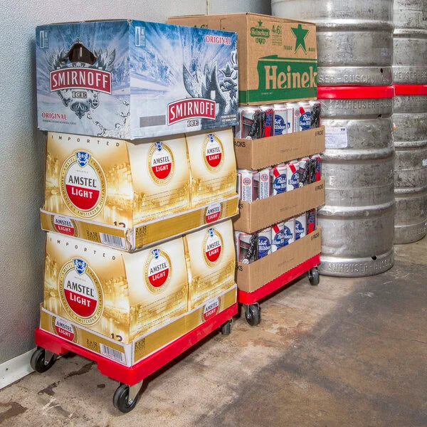 Devault Enterprises ICD-4000 Beverage Dolly w/ 500 lb Capacity - 15 3/4" x 10 3/4", Plastic, Red Devault Enterprises