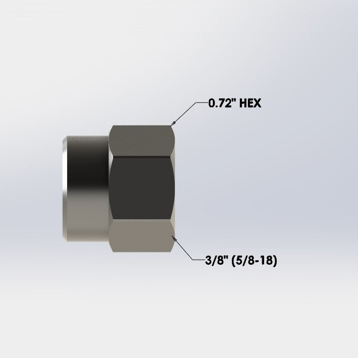 3/8" S/S Female Flare Cap Nut