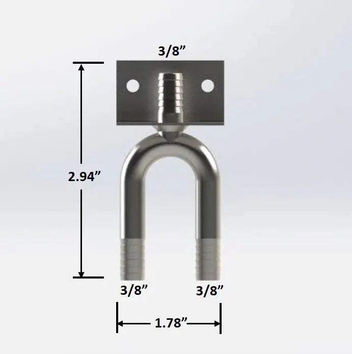 S/S Barbed "Y" Wall Bracket For 3/8" Barrier Tubing Wholesale Beer Parts