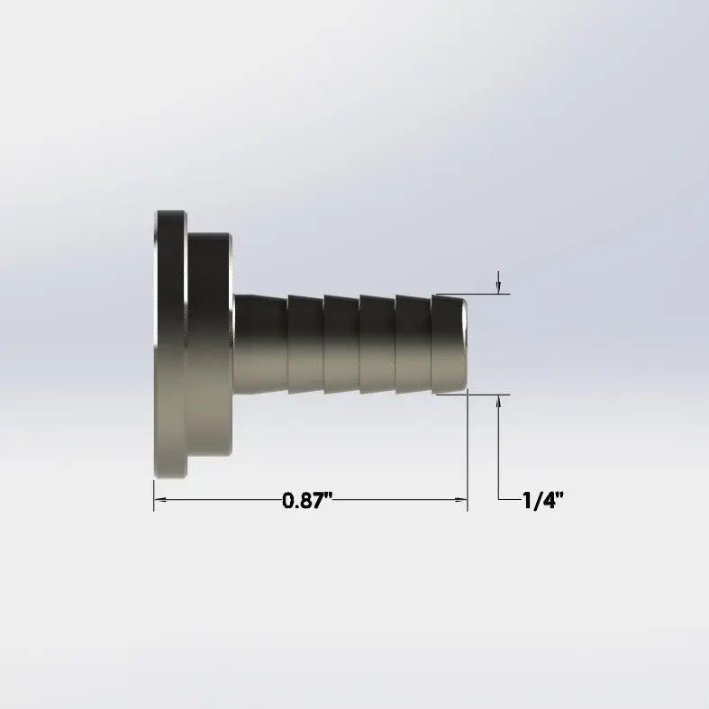 1/4" Barb Stainless Steel Barbed Beer Hose Nipple