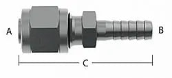 Compression to Barb Fitting - 5/16" Tube Size to 1/4" Barb