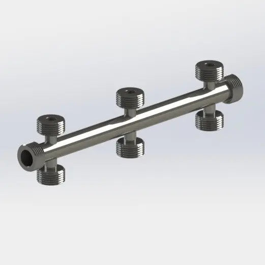 8 Way Beer Threaded Cleaning Manifold - Short
