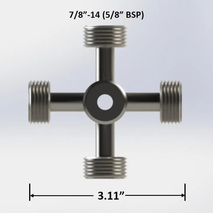 6 Way Manifold - Star Pattern