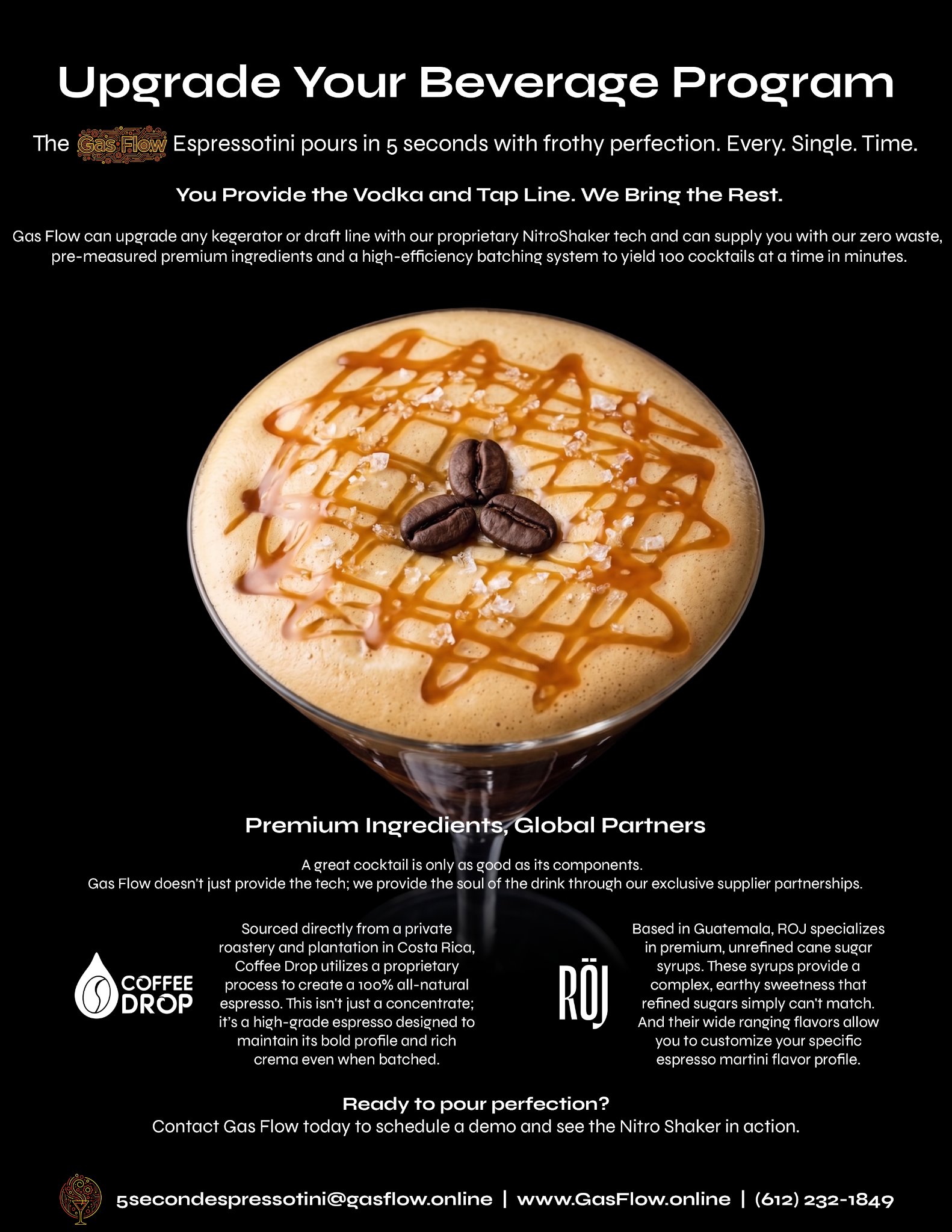 Gas Flow Espressotini Replenishment Kit | Nitrogen-Stable Espresso Concentrate | 100 Cocktails