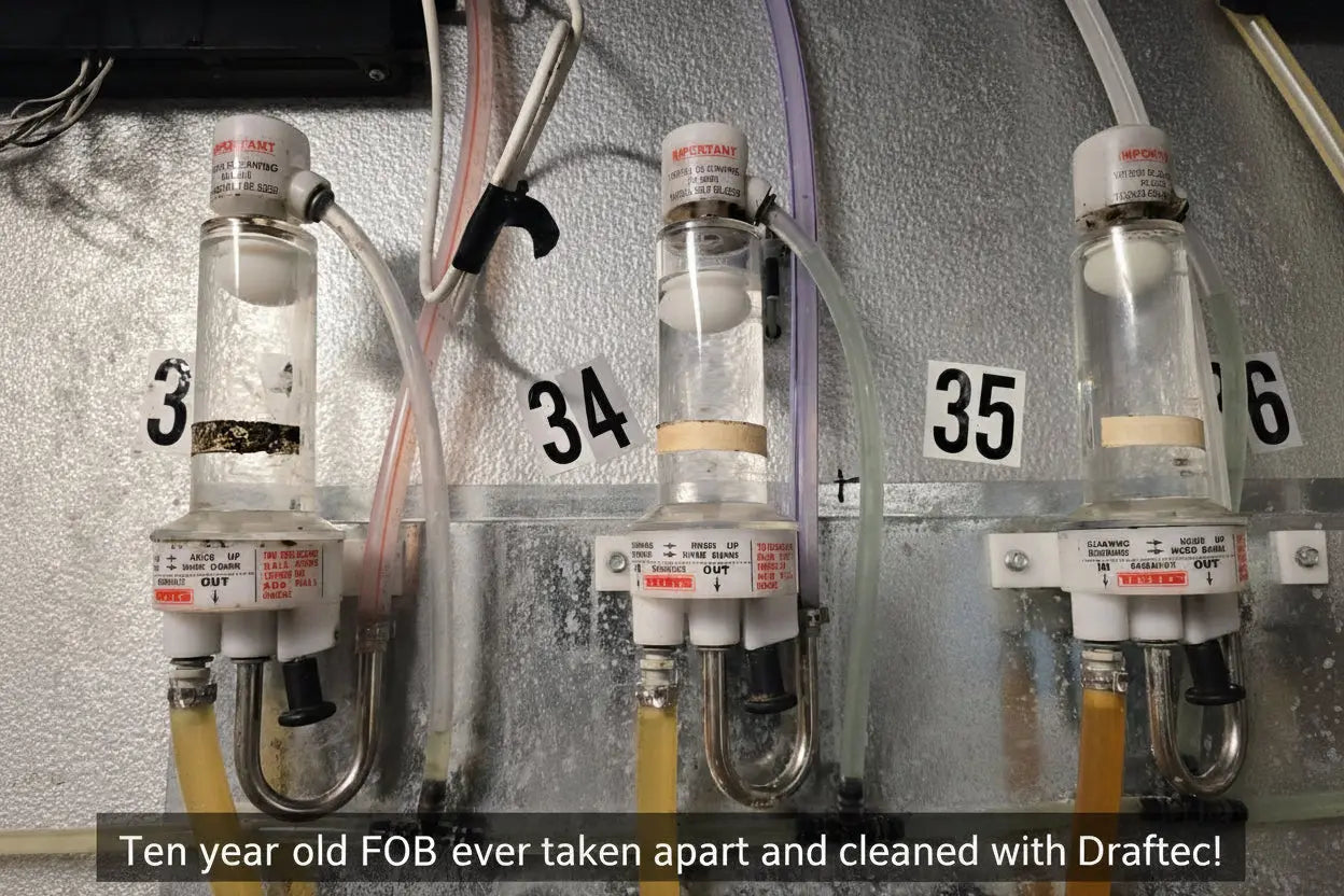 Ten year old FOBs never taken apart and cleaned with Draftec!
