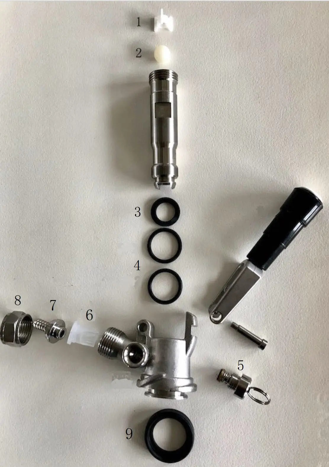 304 S/S Body and Probe Sankey "D" Lever Coupler Wholesale Beer Parts
