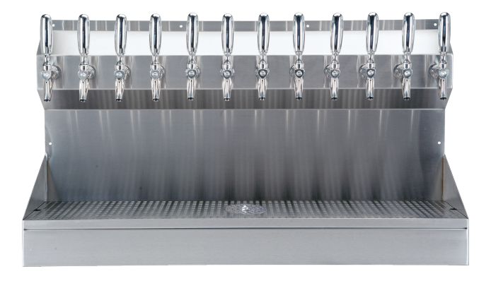 Kronos - 12 Faucet Beer Tower - Wall-Mount - w/ Glass Rinser
