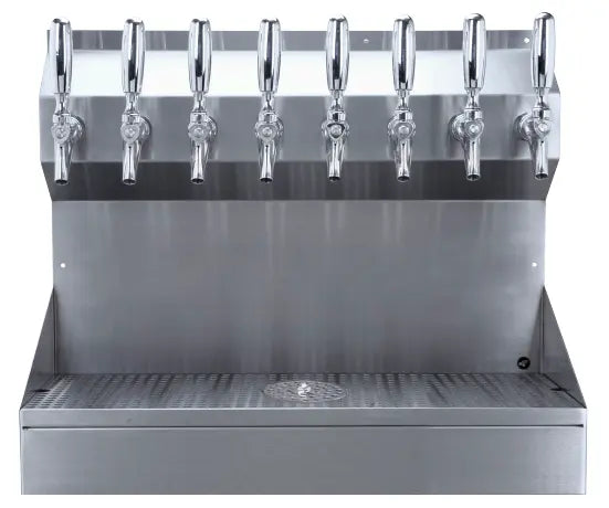 Kronos Beer Tower – 8 Faucets – Glycol Cooled – Wall Mount w/ Glass Rinser