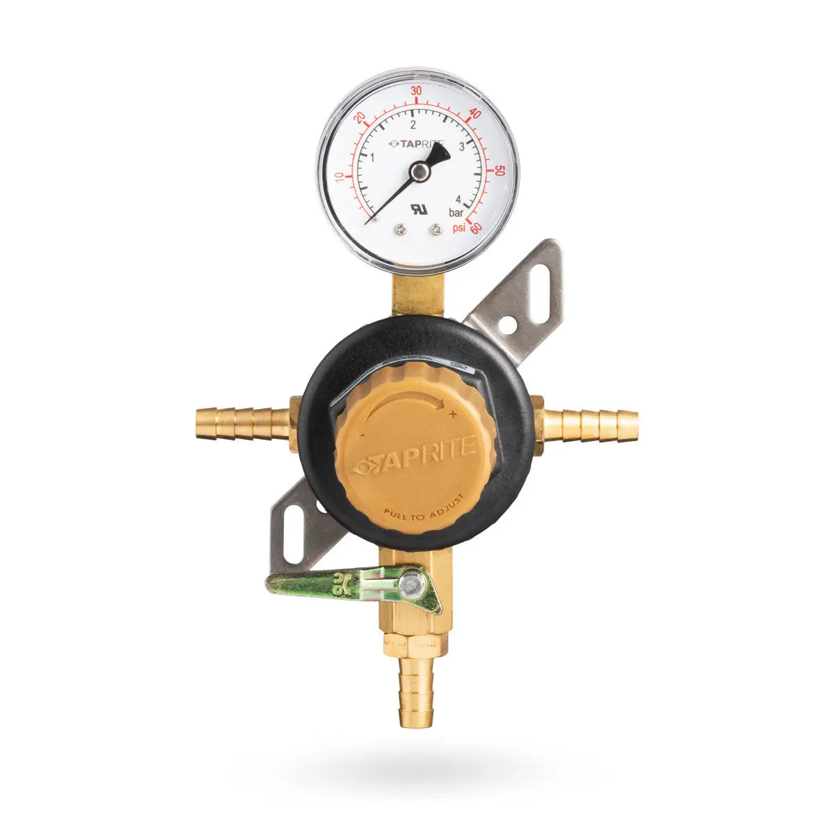 1 Body 60 PSI Gauge Polycarbonate Secondary Regulator Assembly Taprite