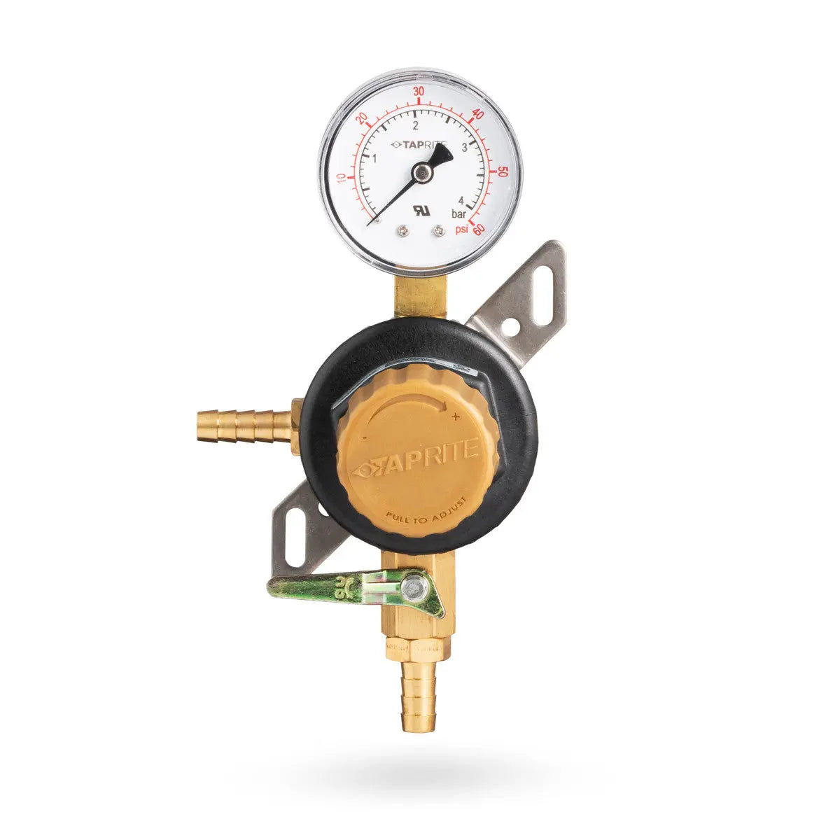 1 Body 60 PSI Gauge Polycarbonate Secondary Regulator Assembly Taprite