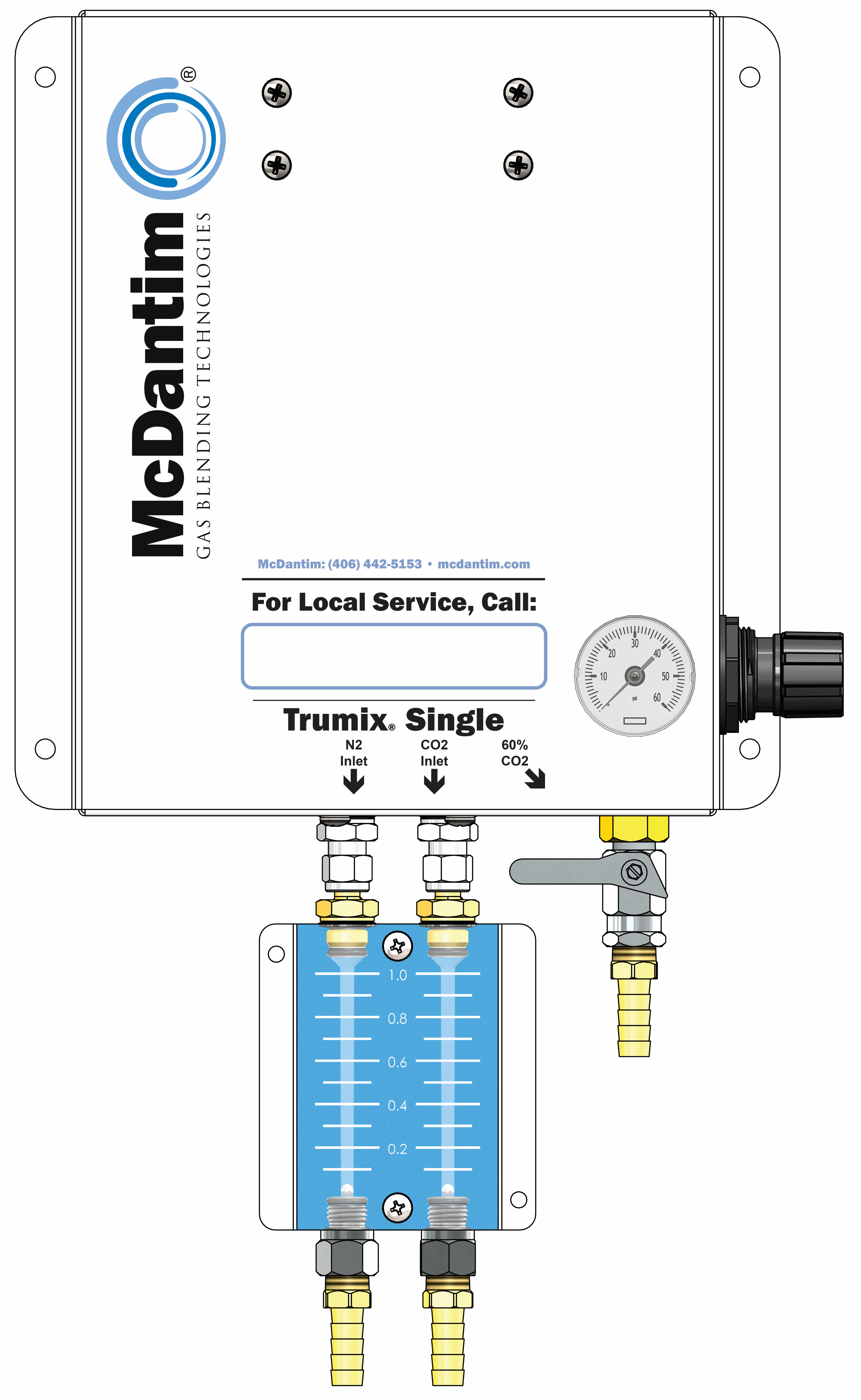 McDantim Single Blender Trumix - Includes Inline Leak Detector McDantim