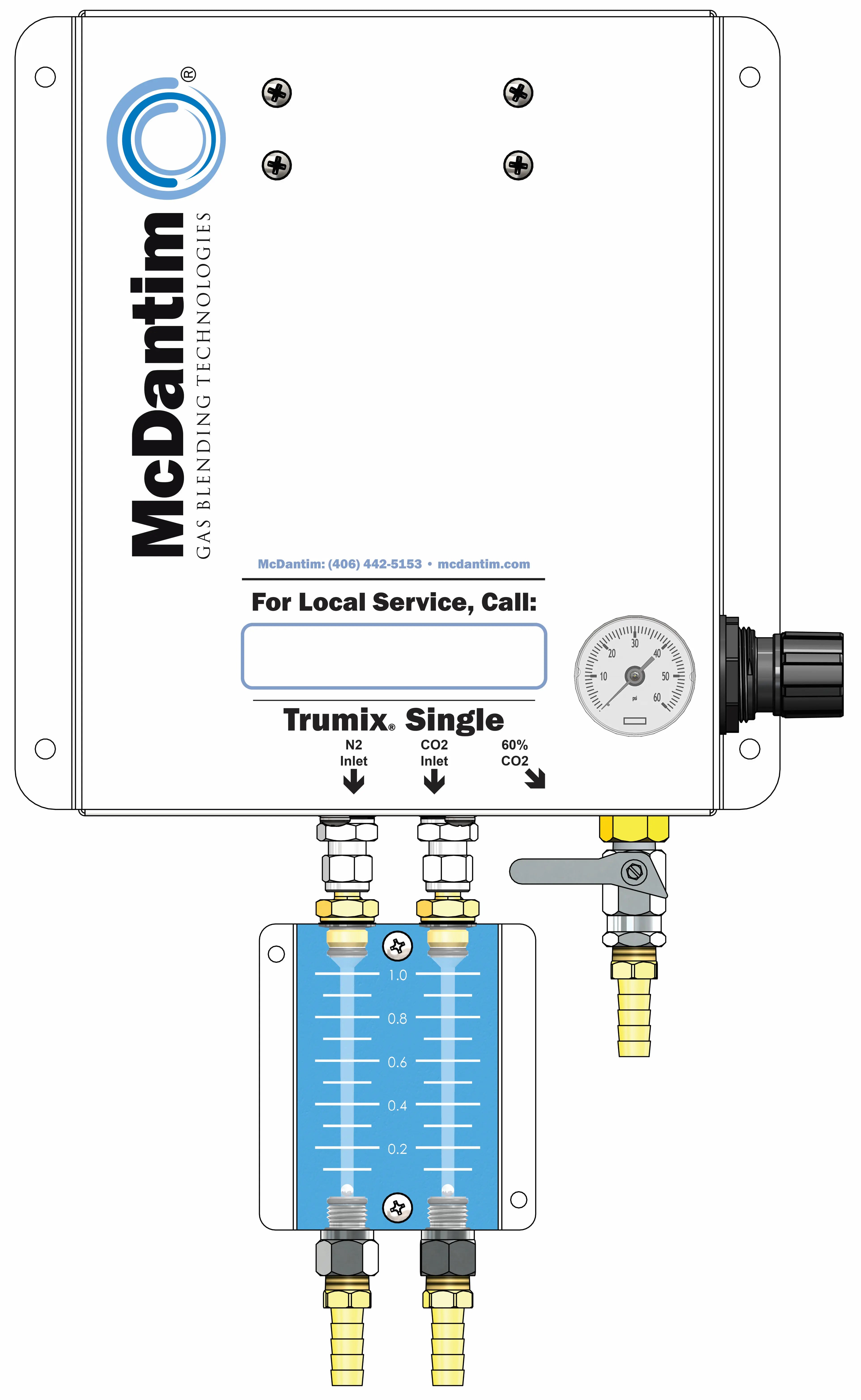 McDantim Single Blender Trumix - Includes Inline Leak Detector McDantim
