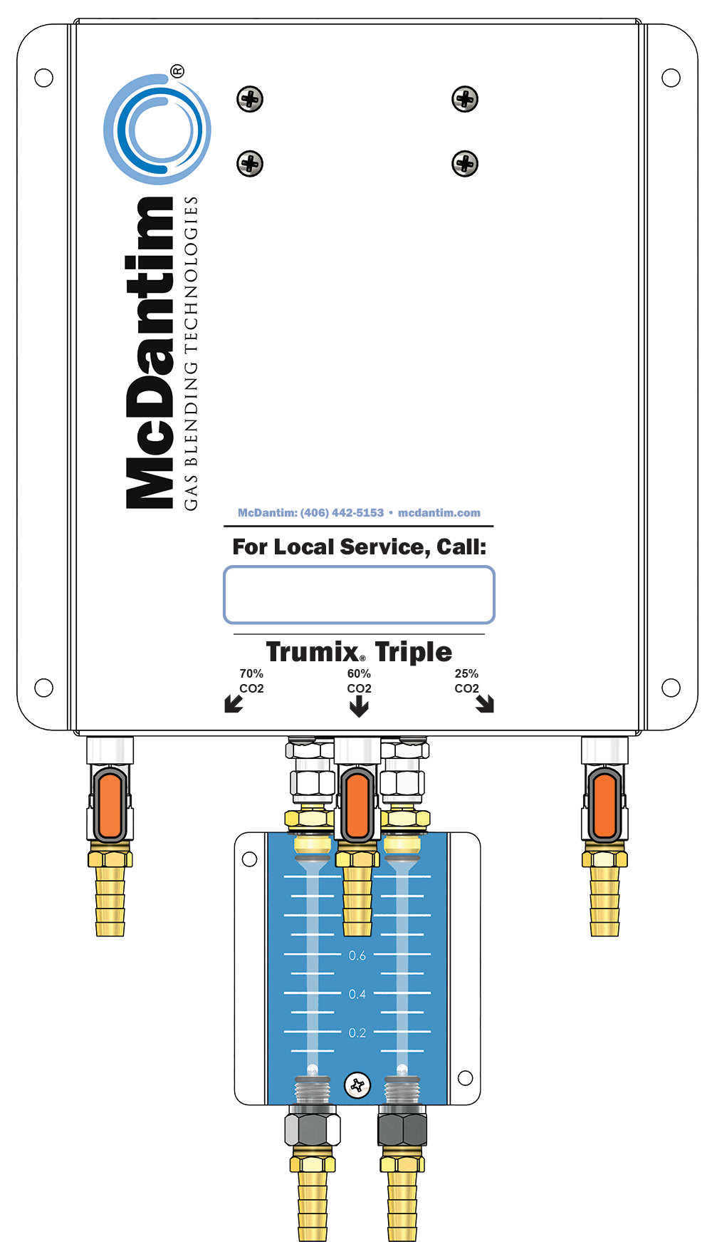 McDantim Triple Blender Trumix - Includes Inline Leak Detector McDantim