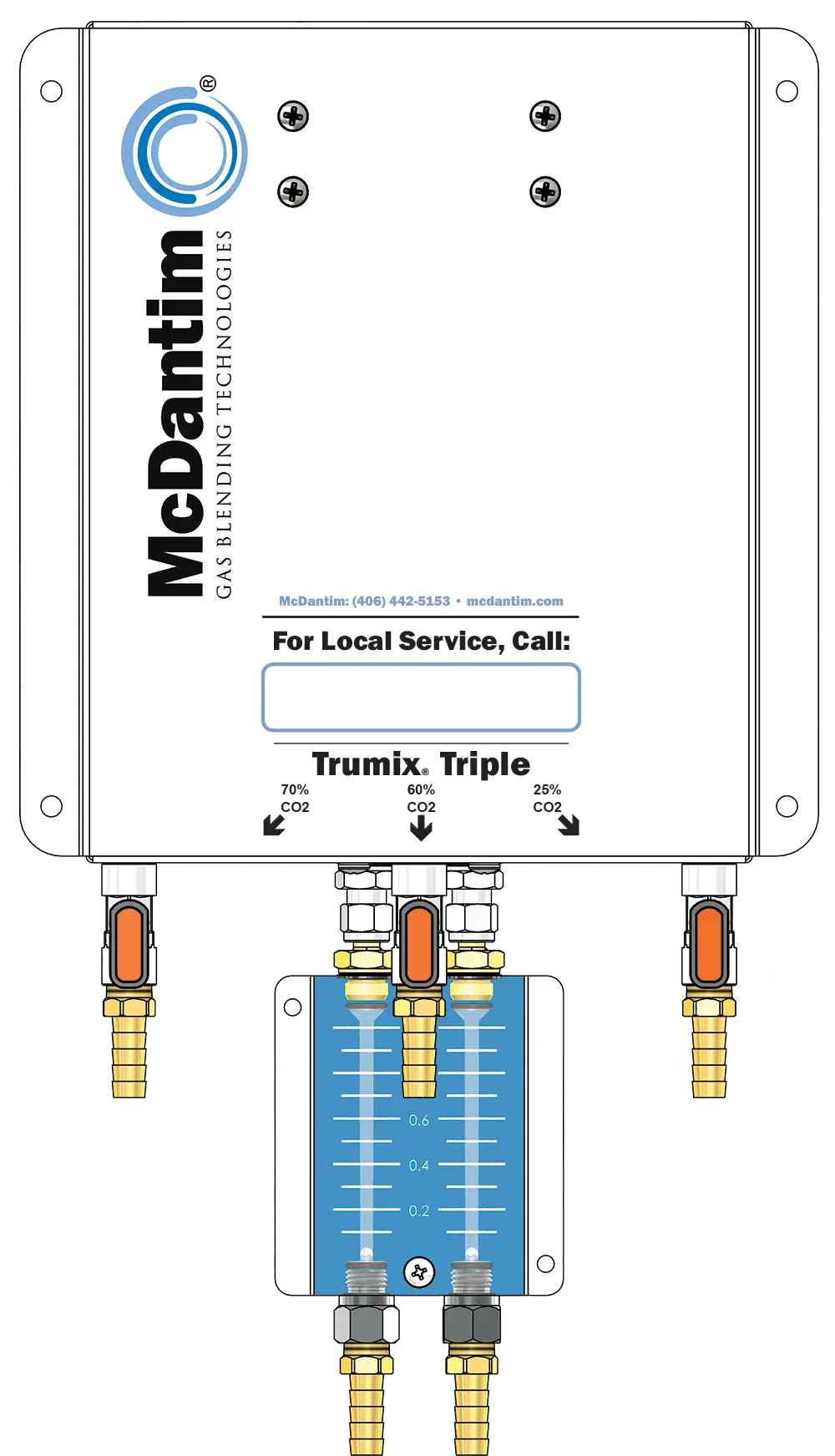 McDantim Triple Blender Trumix - Includes Inline Leak Detector McDantim