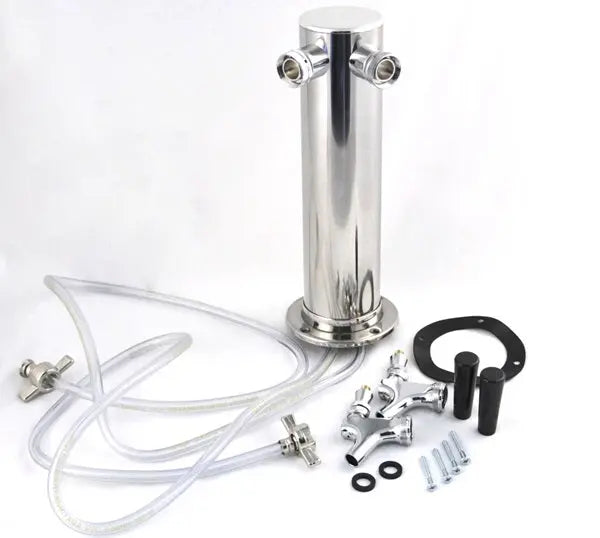 Wine Draft Tower, 3" Diameter Dual Faucet