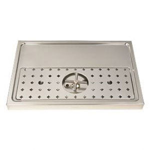 23-5/8" X 15-3/4" Drain Tray With Tower Mount Drip Pan w/ Rinser