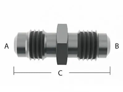 1/4" X 1/4" S/S Male Flare Union