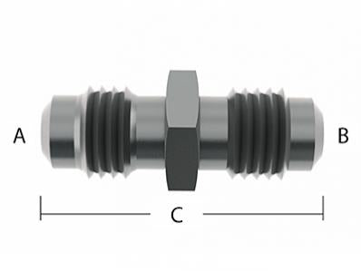 1/4" X 5/16" S/S Male Flare Union