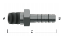 1/4″ Male NPT to 1/4″ Barb Hose Adapter