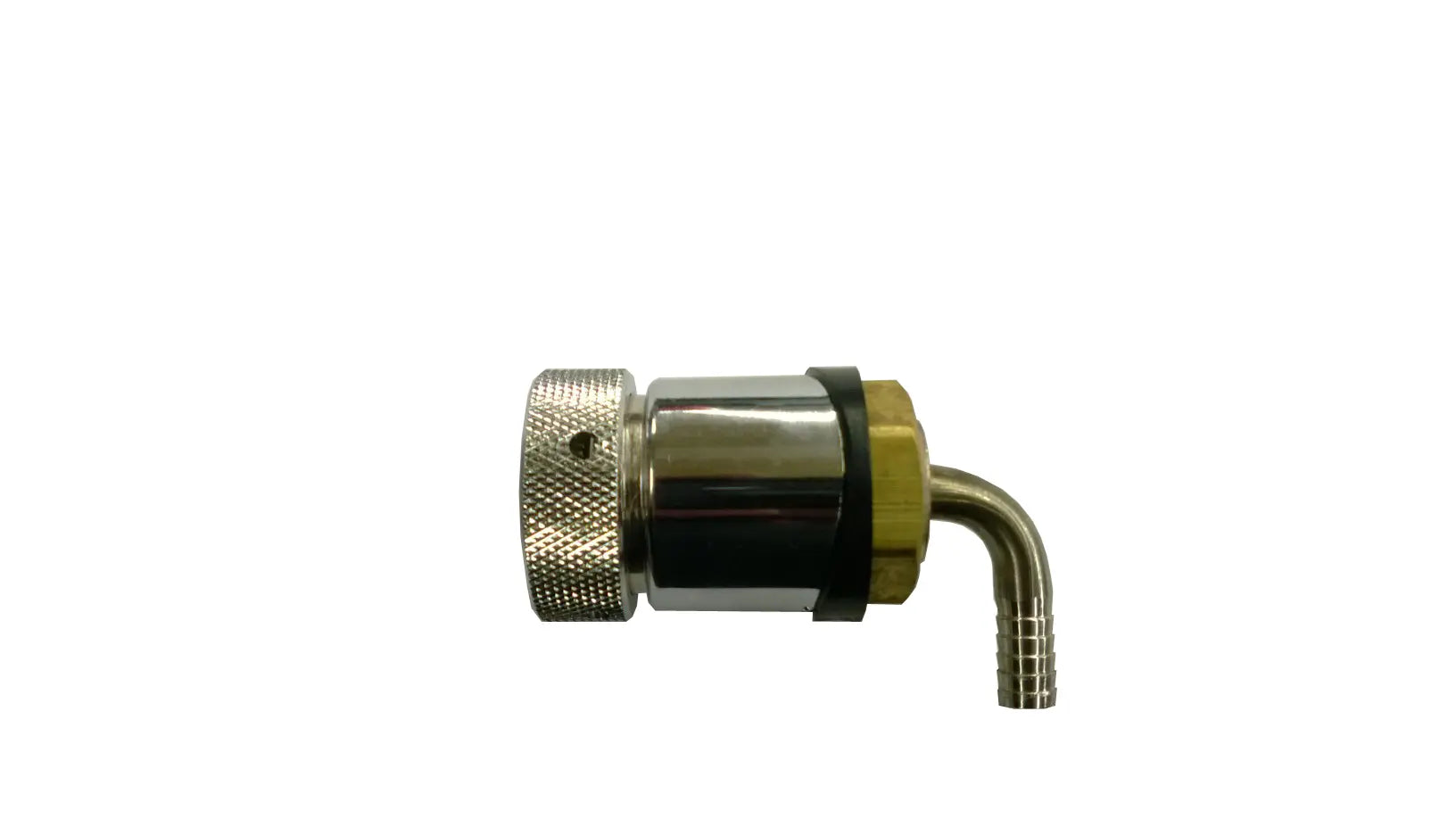 1-3/4" Tower Shank Assembly With 3/16" Barbed Elbow And Curved Chrome Sleeve
