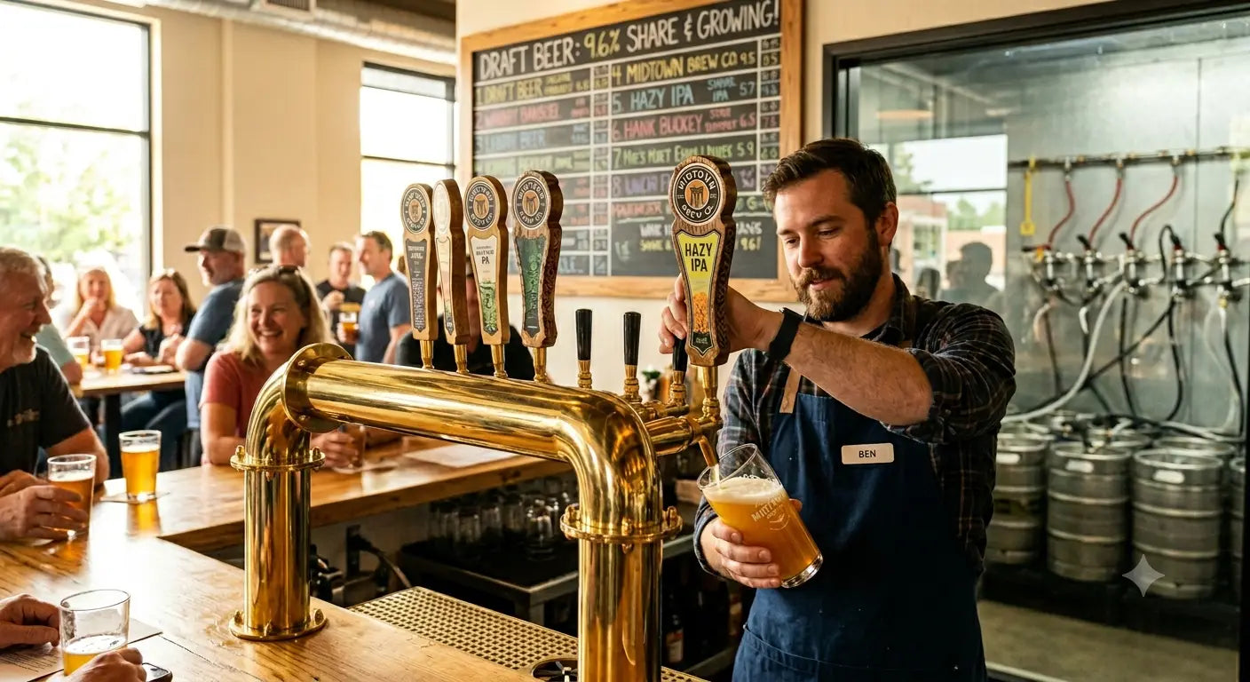 Draft Beer Hits 9.6% of US Volume in 2025 Wholesale Beer Parts