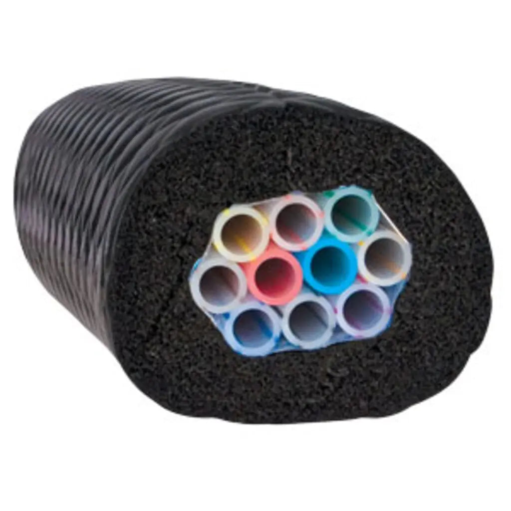 Insulated draft beer trunk line with product and glycol lines for a commercial long draw system