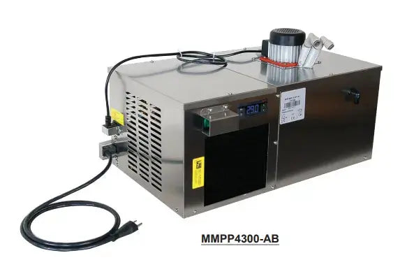 Micro Matic air-cooled 2,200 BTU power pack with one vertical pump for a short glycol system