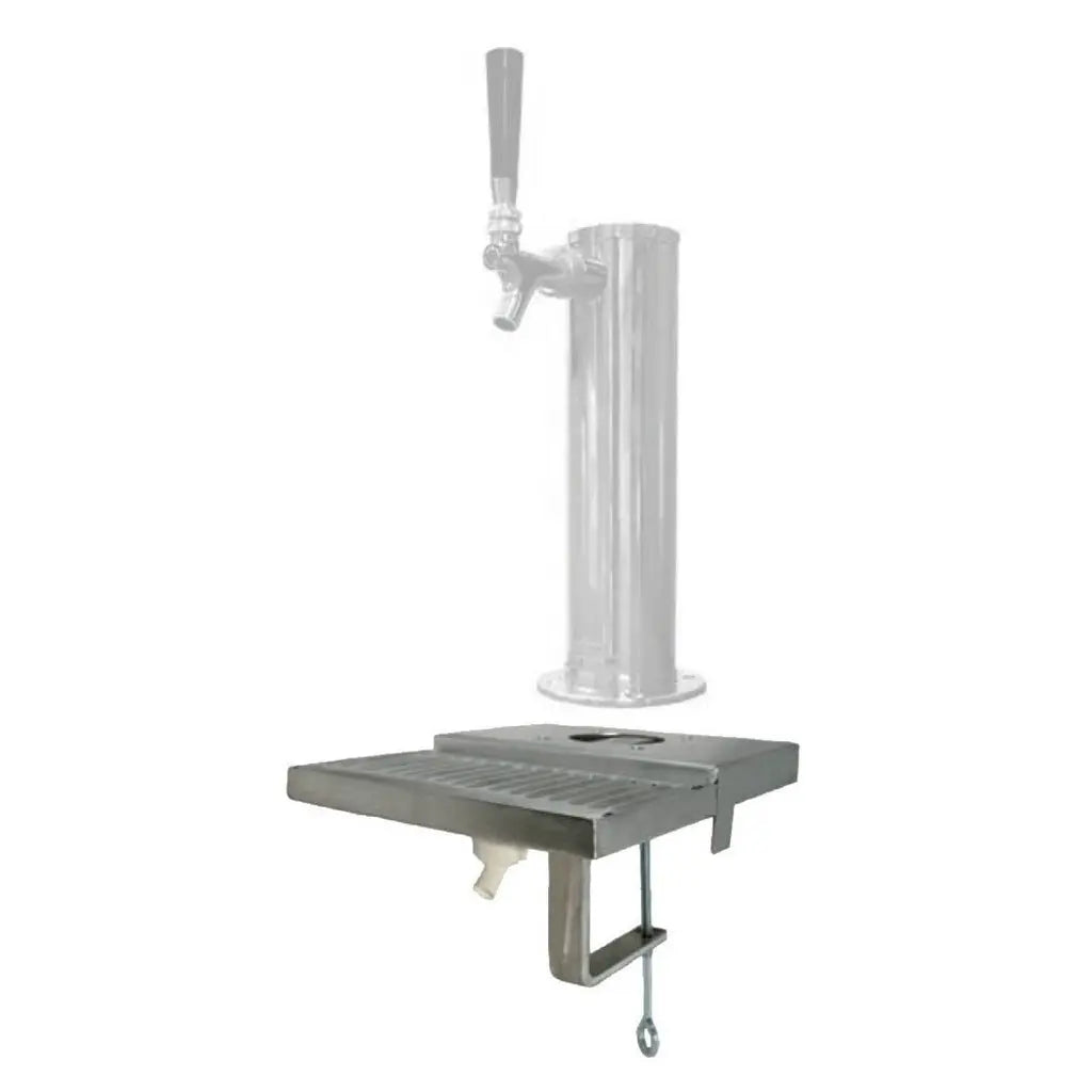 Stainless Steel Clamp on Tower Base w/ Drip Tray Wholesale Beer Parts