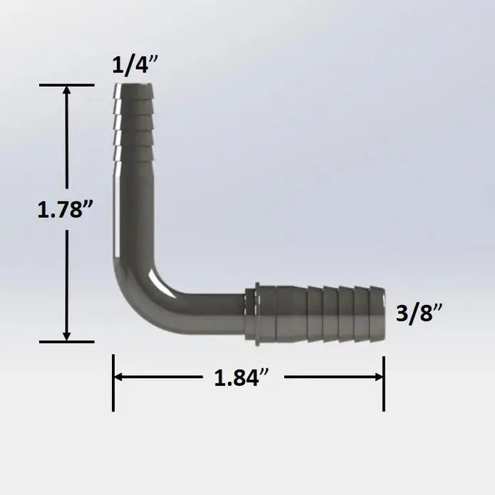 1/4" X 3/8" S/S Barbed Elbow Wholesale Beer Parts