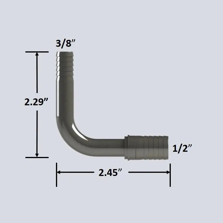 3/8" X 1/2" S/S Barbed Elbow Wholesale Beer Parts