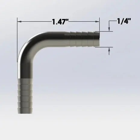 1/4" X 1/4" S/S Barbed Elbow Wholesale Beer Parts