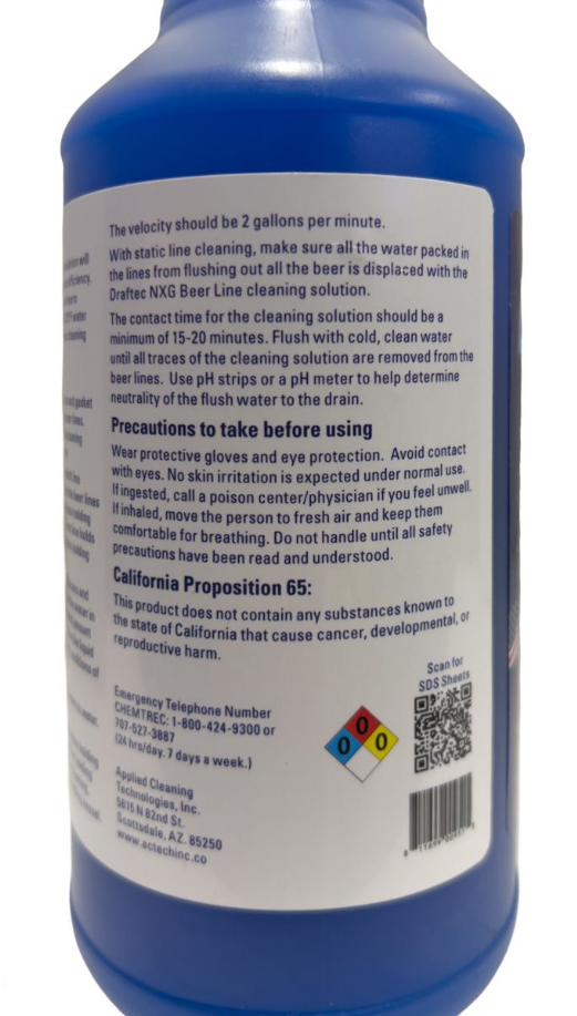 Draftec NXG Beverage Line Cleaner - 32 oz