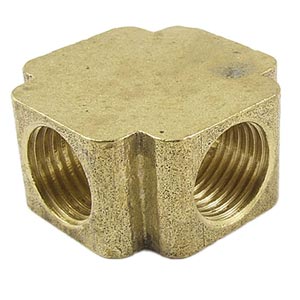 Brass Cross With Four 1/4" FPT Ports