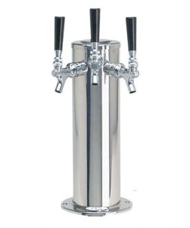 3" Chrome Triple Faucet Tower (Glycol Ready)